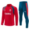 Portugal 1/4 Zipper Sweat Kit(Top+Pants) Red 2026 | KK Jersey