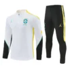 Brazil 1/4 Zipper Sweat Kit(Top+Pants) White 2026 | KK Jersey