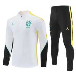 Brazil 1/4 Zipper Sweat Kit(Top+Pants) White 2026