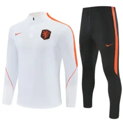 Netherlands 1/4 Zipper Sweat Kit(Top+Pants) White 2026