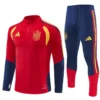 Spain 1/4 Zipper Sweat Kit(Top+Pants) Red 2026 | KK Jersey