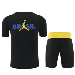 Brazil Tiro 2026 Competition Training(Top+shorts) Black with yellow | KK Jersey