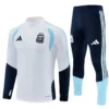 Argentina 1/4 Zipper Sweat Kit(Top+Pants) Whtie 2026 | KK Jersey