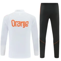 Netherlands 1/4 Zipper Sweat Kit(Top+Pants) White 2026 | KK Jersey