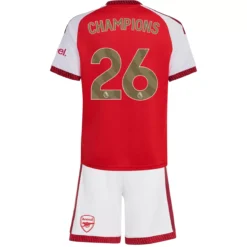 CHAMPIONS #26 Kids Arsenal Home Jersey Kit 2026/27