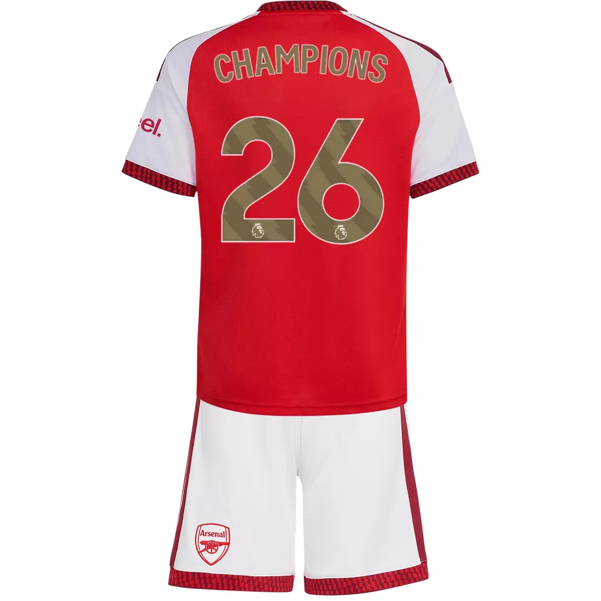 CHAMPIONS #26 Kids Arsenal Home Jersey Kit 2026/27 CHAMPIONS #26 Kids Arsenal Home Jersey Kit 2026/27