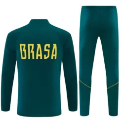 Brazil 1/4 Zipper Sweat Kit(Top+Pants) Dark green 2026 | KK Jersey