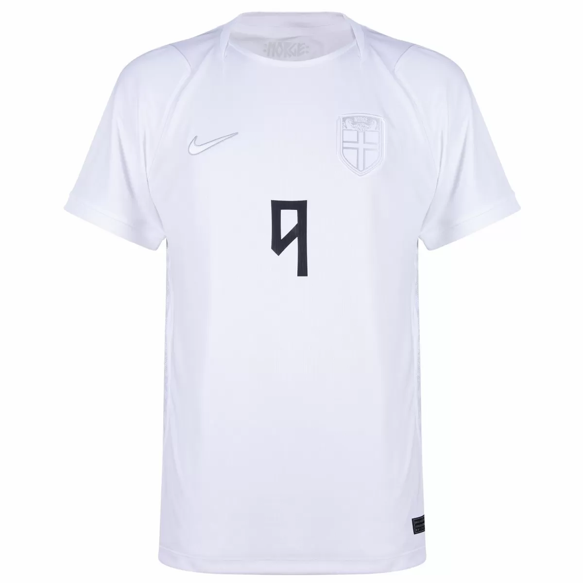 Braut Haaland #9 Norway Third Whiteout Jersey World Cup 2026 Braut Haaland #9 Norway Third Whiteout Jersey World Cup 2026 - Image 2