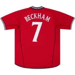 BECKHAM #7 Retro England Away Jersey World Cup 2002
