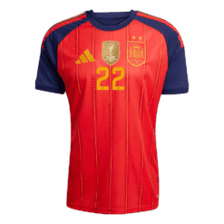 CUBARSÍ #22 Spain Home Winners 2 Star Jersey 2026 CUBARSÍ #22 Spain Home Winners 2 Star Jersey 2026 alternate view 2