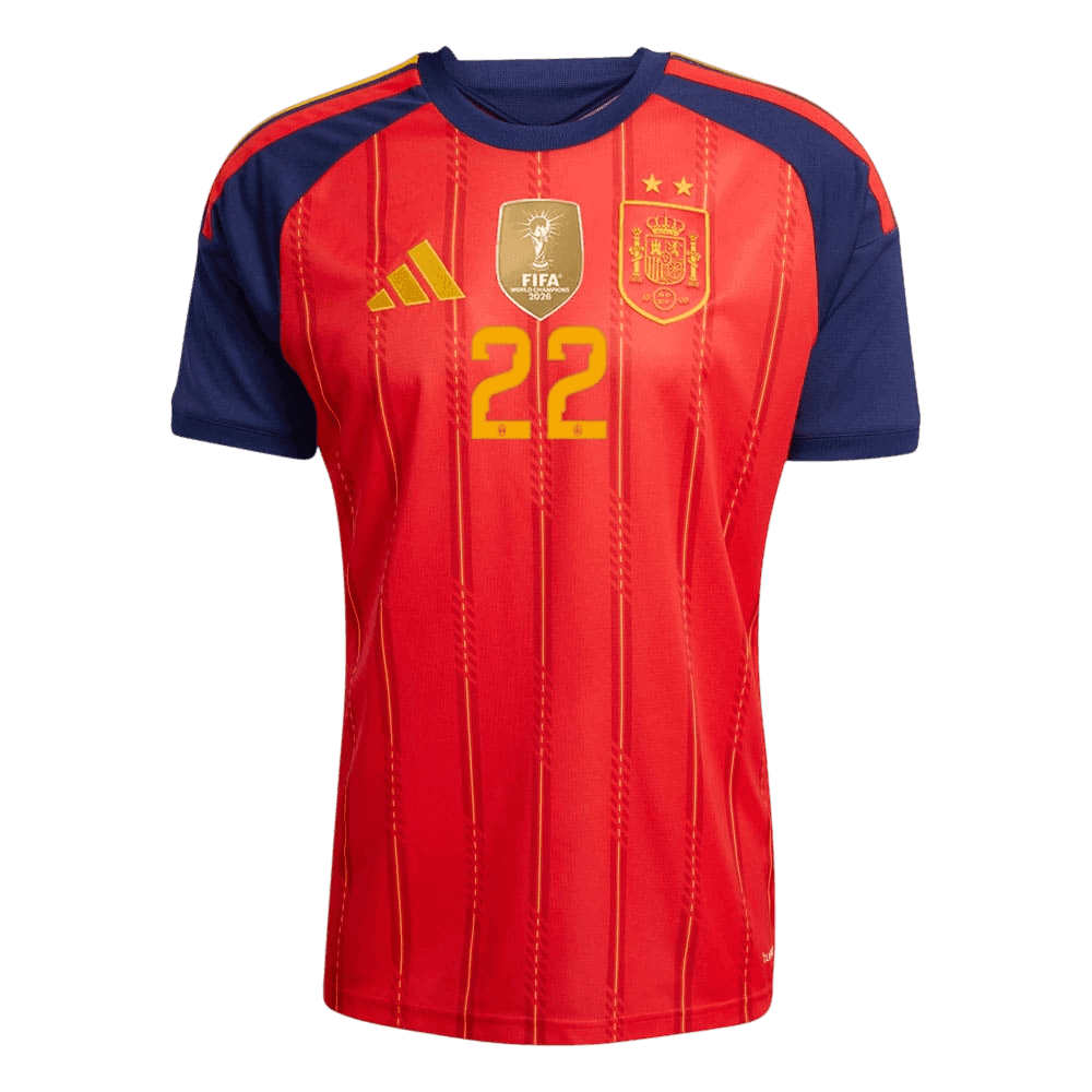 CUBARSÍ #22 Spain Home Winners 2 Star Jersey 2026 CUBARSÍ #22 Spain Home Winners 2 Star Jersey 2026 alternate view 2