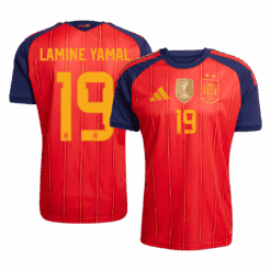 LAMINE YAMAL #19 Spain Home Winners 2 Star Jersey 2026 front view