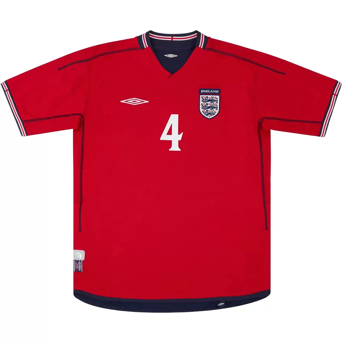 Gerrard #4 Retro England Away Jersey World Cup 2002 Gerrard #4 Retro England Away Jersey World Cup 2002 - Image 2