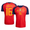 RODRIGO #16 Spain Home Winners 2 Star Jersey 2026 RODRIGO #16 Spain Home Winners 2 Star Jersey 2026 front view