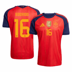 RODRIGO #16 Spain Home Winners 2 Star Jersey 2026 front view