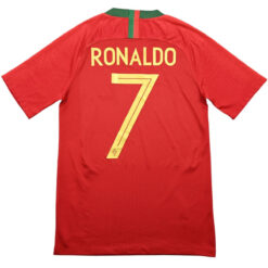 Ronaldo #7 Retro Portugal Home Jersey World Cup 2018