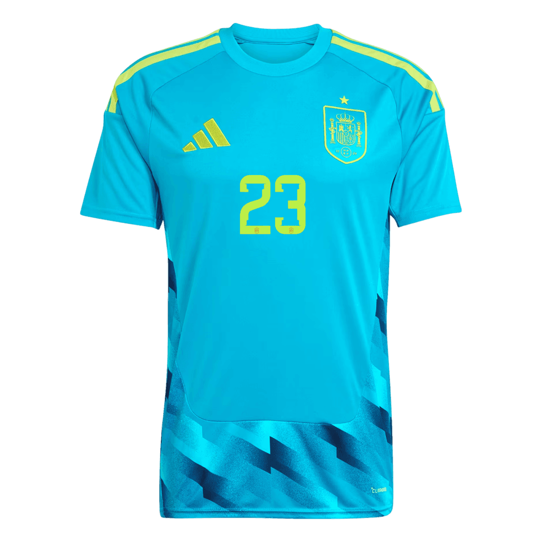 UNAI SIMÓN #23 Spain Goalkeeper Jersey World Cup 2026 UNAI SIMÓN #23 Spain Goalkeeper Jersey World Cup 2026 alternate view 1