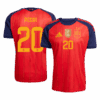 PEDRI #20 Spain Home Winners 2 Star Jersey 2026 PEDRI #20 Spain Home Winners 2 Star Jersey 2026 front view