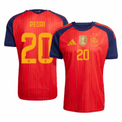 PEDRI #20 Spain Home Winners 2 Star Jersey 2026 front view