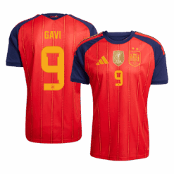 GAVI #9 Spain Home Winners 2 Star Jersey 2026 front view