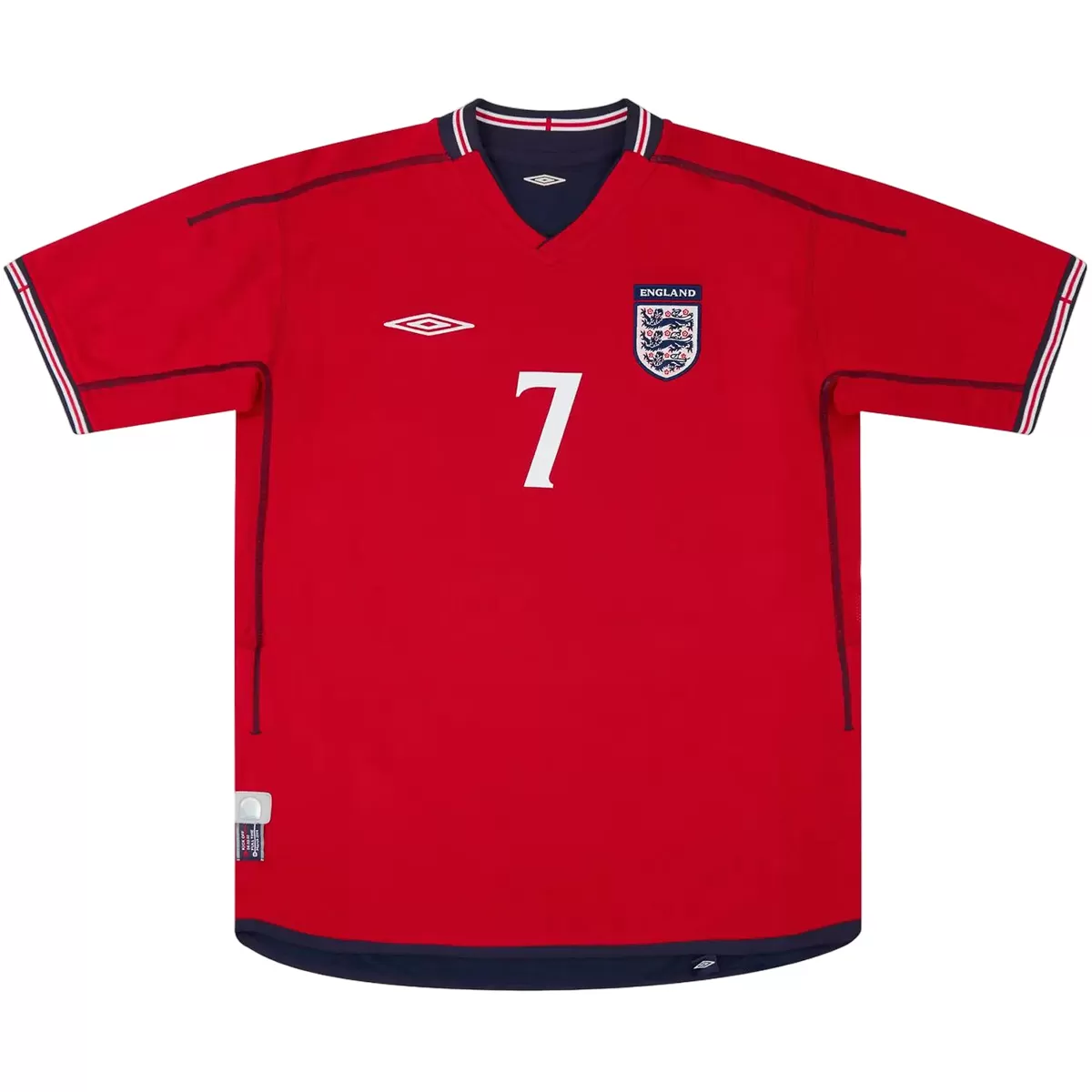 BECKHAM #7 Retro England Away Jersey World Cup 2002 BECKHAM #7 Retro England Away Jersey World Cup 2002 - Image 2