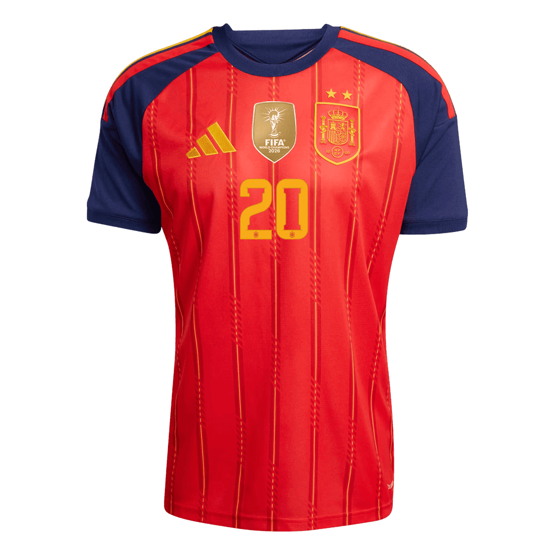 PEDRI #20 Spain Home Winners 2 Star Jersey 2026 PEDRI #20 Spain Home Winners 2 Star Jersey 2026 alternate view 2