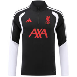 Liverpool 1/4 Zipper Sweat Kit(Top+Pants) Black 2026/27