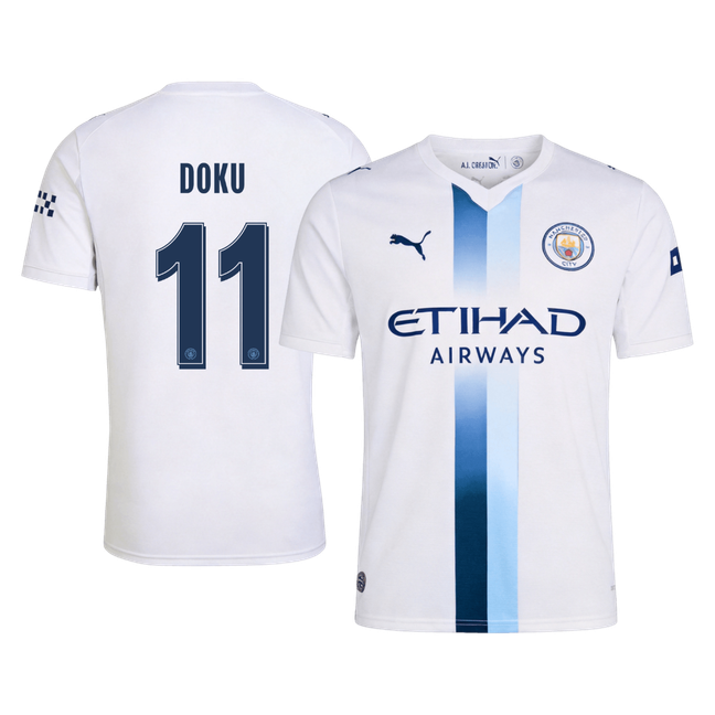 DOKU #11 Manchester City Third Jersey 2026/27 - UCL Font DOKU #11 Manchester City Third Jersey 2026/27 - UCL Font