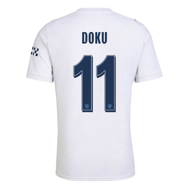 DOKU #11 Manchester City Third Jersey 2026/27 - UCL Font DOKU #11 Manchester City Third Jersey 2026/27 - UCL Font