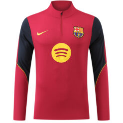 Kids Barcelona 1/4 Zipper Sweat Kit(Top+Pants) Red 2026/27