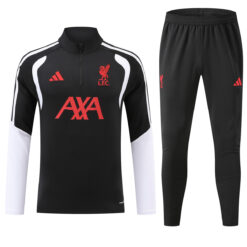 Kids Liverpool 1/4 Zipper Sweat Kit(Top+Pants) Black 2026/27